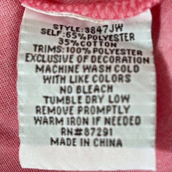 Johnny Was JWLA Pink Embroidered Round Neck Blouse Boho Top S - Picture 8 of 11